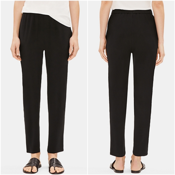 Eileen Fisher Pants - NWT Eileen Fisher Georgette Black Wide Leg Pant